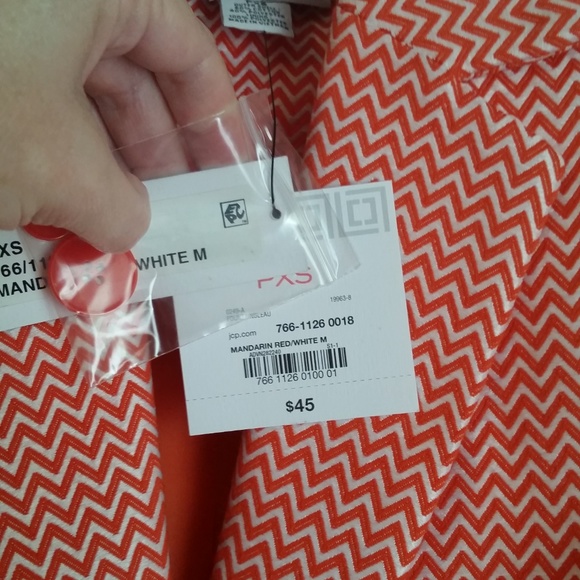 NWT Liz Claiborne chevron-print blazer (PXS) - Picture 4 of 5